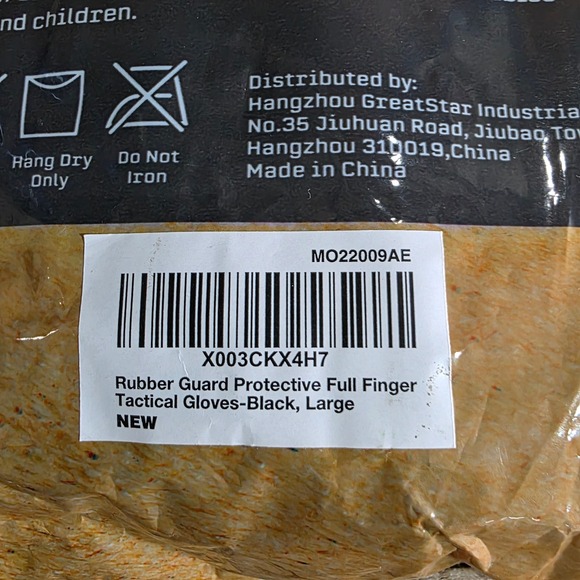 Mossy Oak‎ Tactical Gloves Rubber Guard Protective Full Finger Black Large - Picture 5 of 5